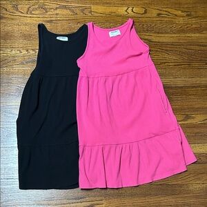 Old Navy Pink and Black Casual Kids Dresses